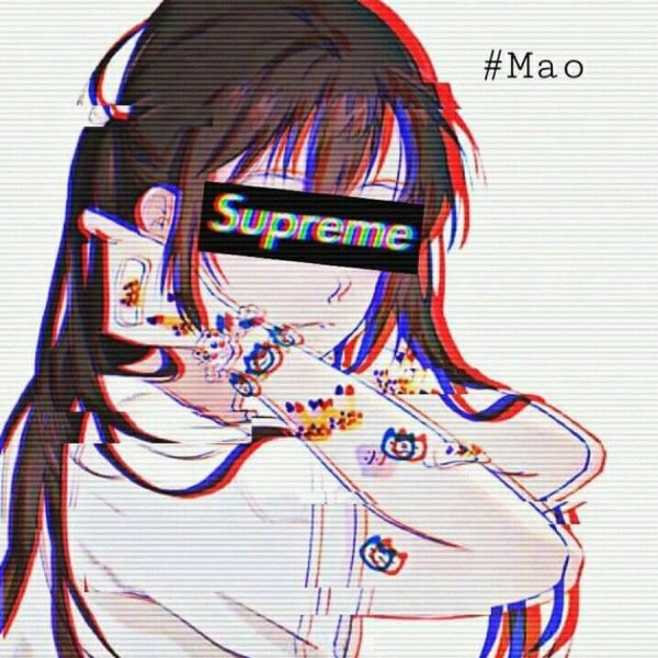 Аниме арт с полосками