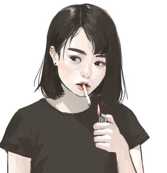 Аниме девочка с рюкзаком