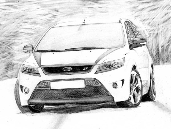 Раскраска Форд фокус 2 Рестайлинг хэтчбек
