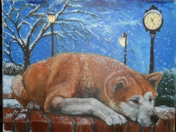 Акита ину срисовать