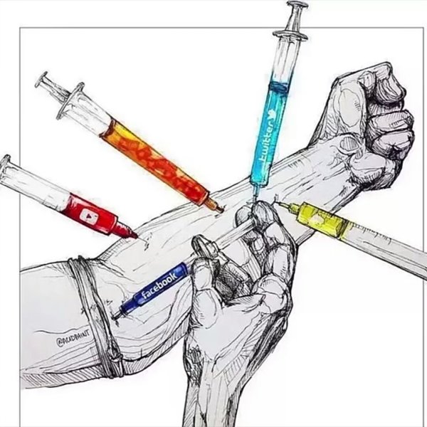 Зависимость от социальных сетей арт