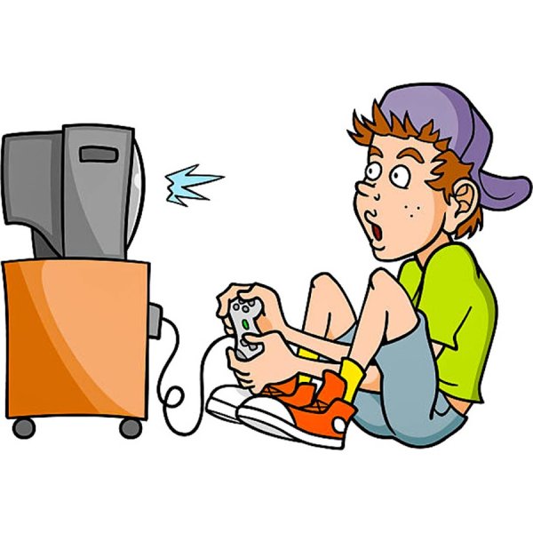 Зависимость от компьютерных игр иллюстрация