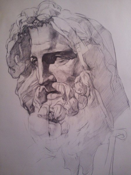 Гаттамелата гипсовая голова МАРХИ