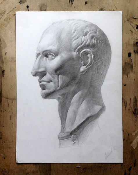 Сократ голова гипсовая МАРХИ