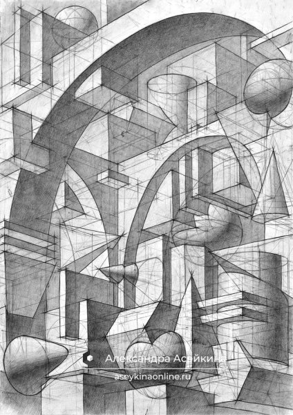 Гипсовая голова Академический рисунок Академии художеств