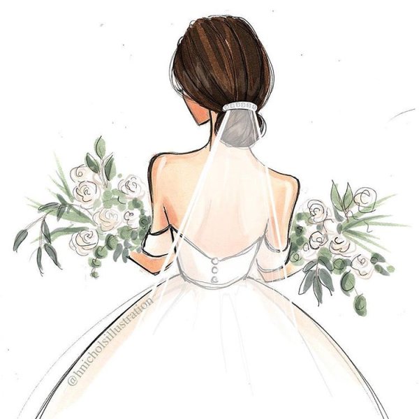 Невеста нарисованная