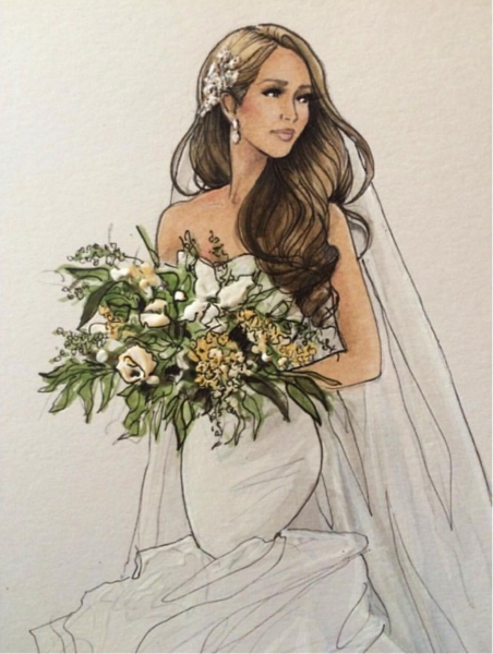 Эскиз свадебного образа