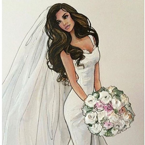 Платье невесты иллюстрация