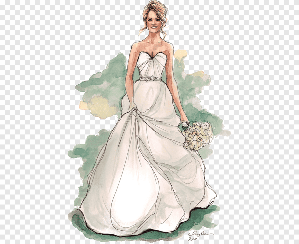 Платье невесты иллюстрация