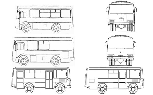 Габариты автобуса ПАЗ 3205