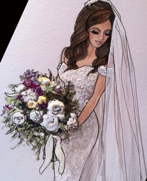 Невеста красивые Рисованные