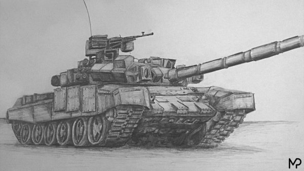 Танк т80 рисунок