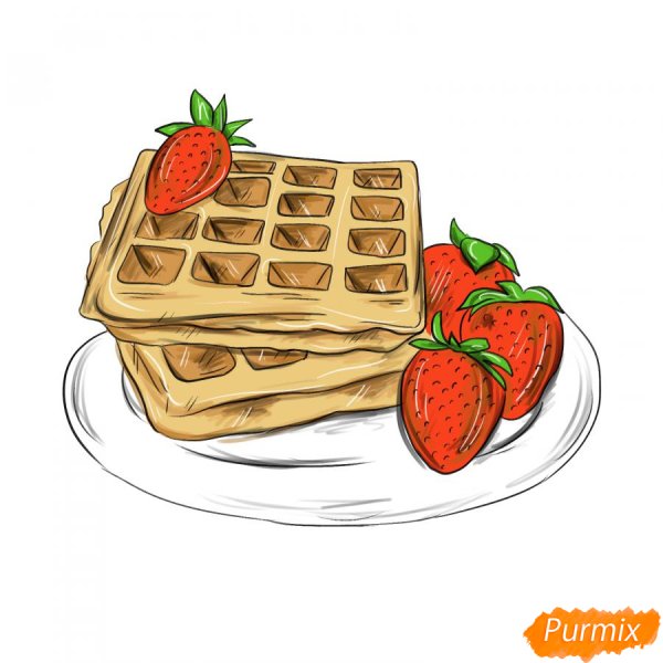 Бельгийские вафли рисунок