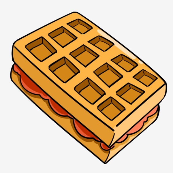 Вафля нарисованная