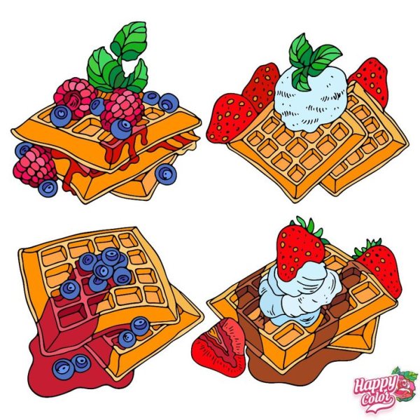 Вафли иллюстрация