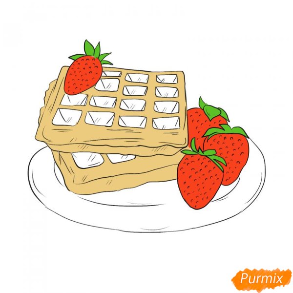 Вафля нарисованная