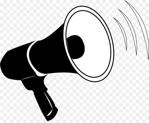 Рупор на белом фоне