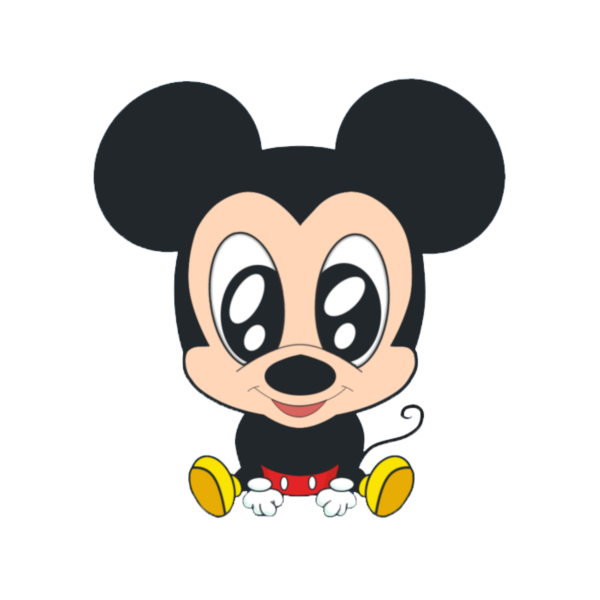 Нарисовать Микки и Минни Мауса