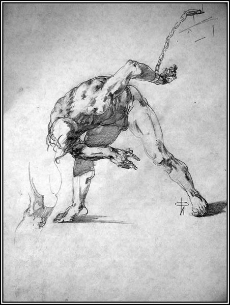 Узник рисунок карандашом