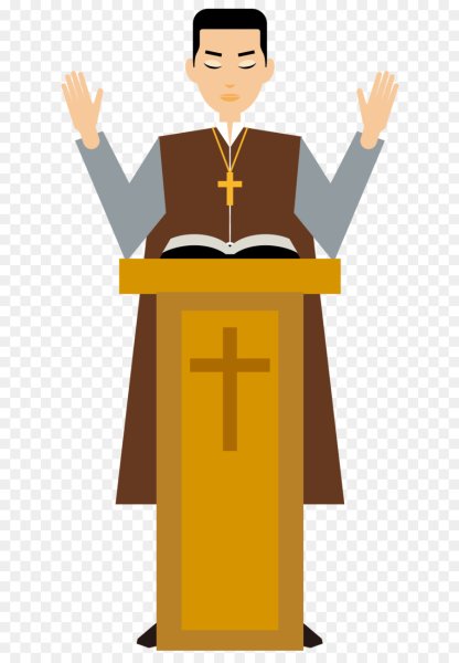Священник на прозрачном фоне