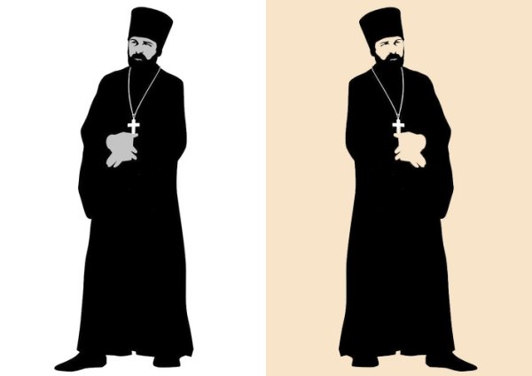 Батюшка силуэт