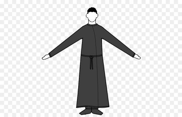Священник в рясе рисунок