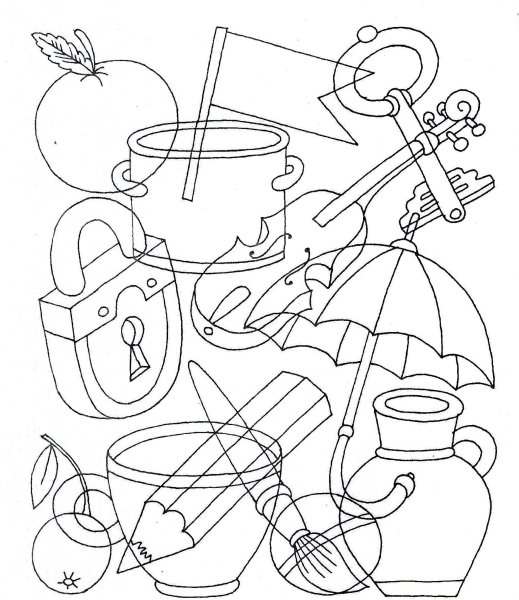 Наложенные предметы для детей