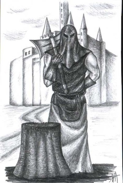 Палач с головой средневековье