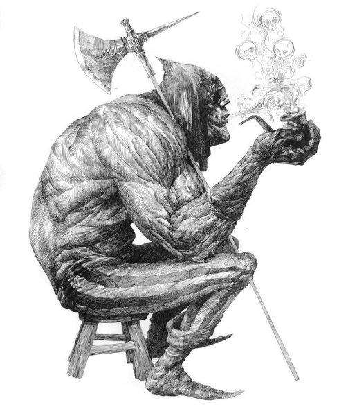 Тату палач с топором