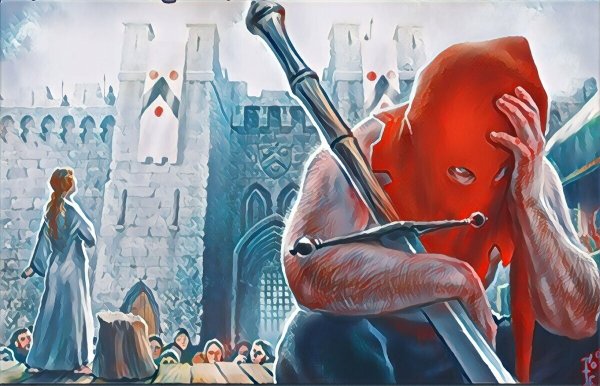 Палач с топором рисунок