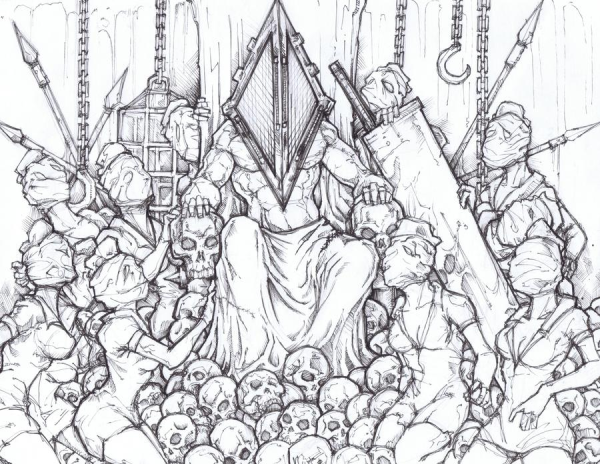 Палач с топором рисунок