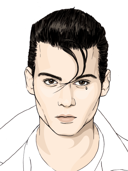 Плакса Джонни Депп рисунок