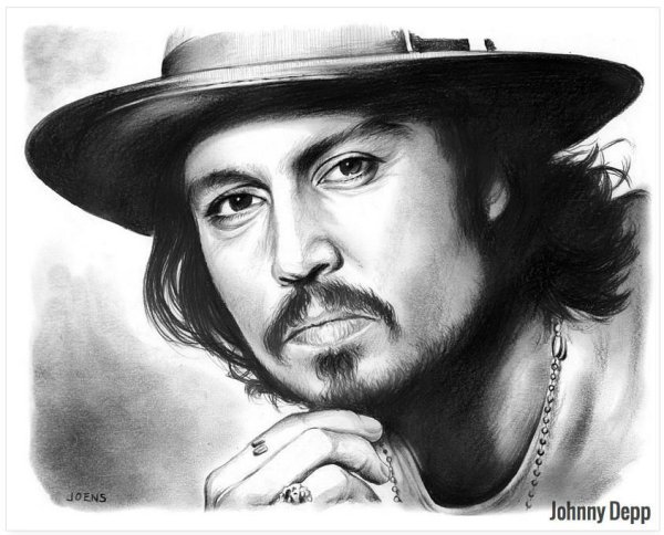 Портрет знаменитостей Джонни Депп