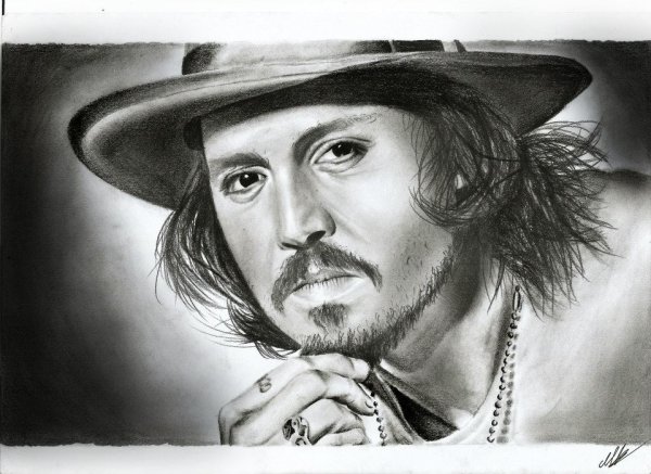 Джонни Депп зарисовка