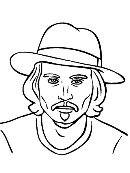 Джонни Депп рисунок