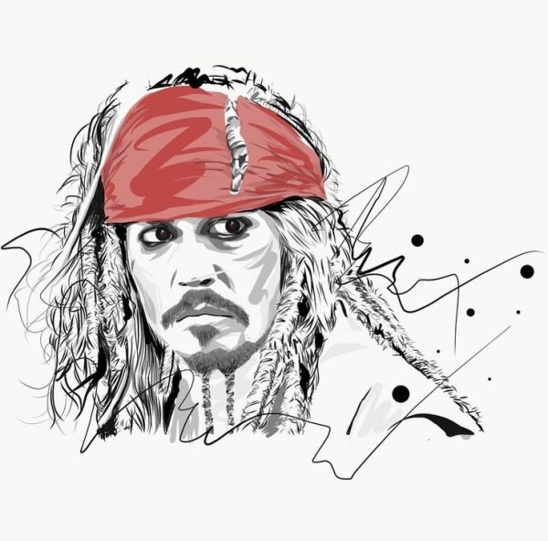 Джонни Депп в профиль