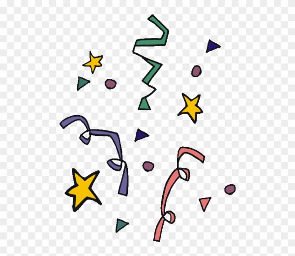 Конфетти нарисованные