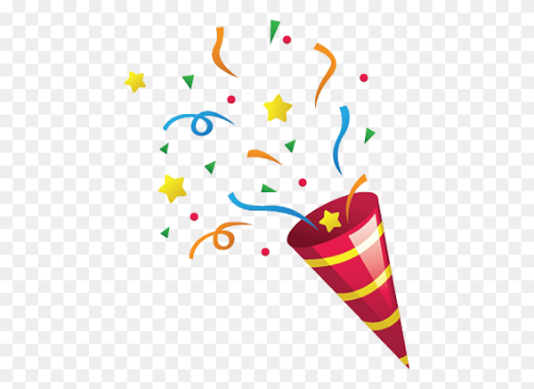 Взрыв хлопушки конфетти