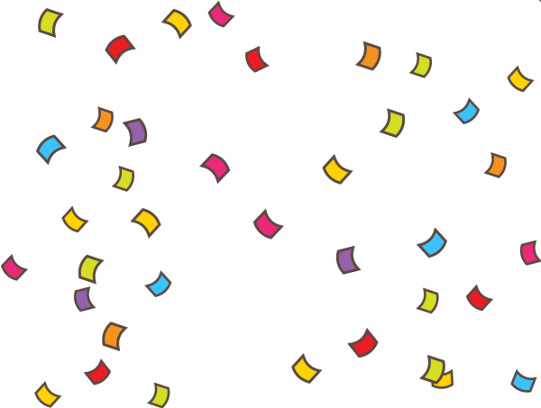 Конфетти нарисованные