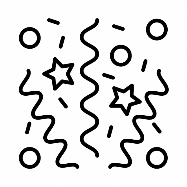 Конфетти нарисованные