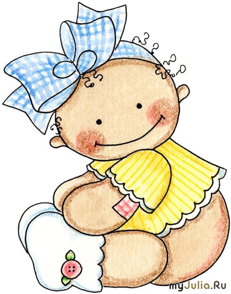 Мультяшный младенец девочка