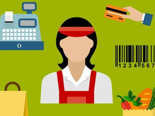 Эмблема профессии продавец