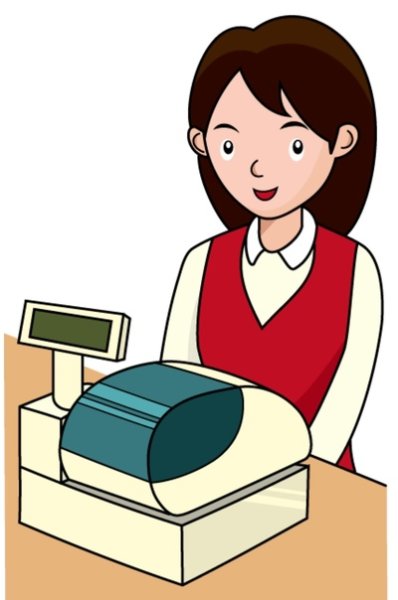 Кассир иллюстрация