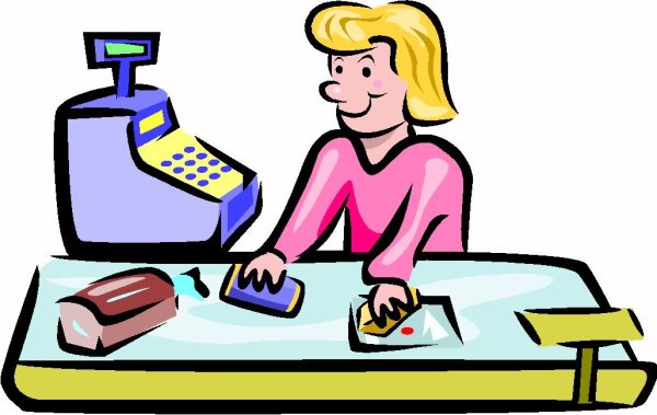 Продавщица мультяшный