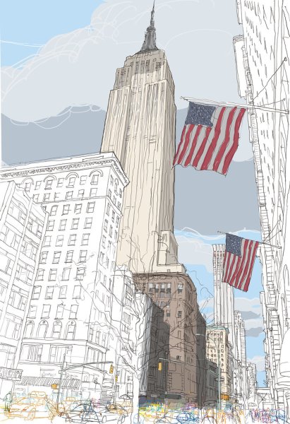 Эмпайр-Стейт-Билдинг скетч