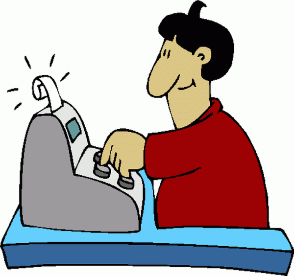 Кассир карикатура