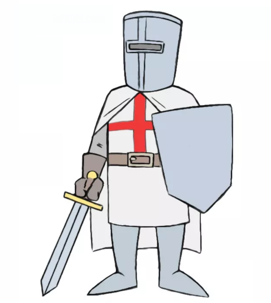 Доспехи рыцаря крестоносца рисунок легко