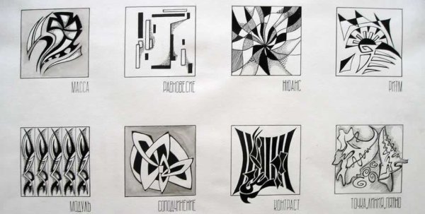 Ритм в декоративной композиции