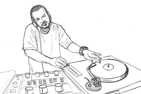 Диджей нарисованный