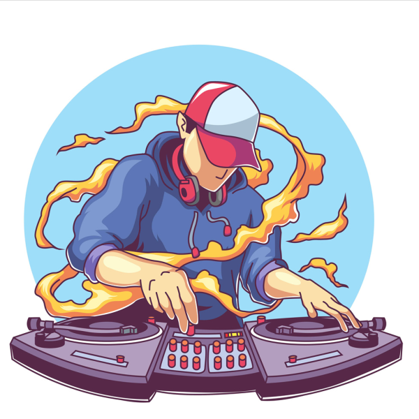 Диджей рисунок